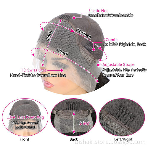 Loose Deep Wave Lace Front Wigs Human Hair 13x4 HD Lace Front Wigs Human Hair Pre Plucked Transparent Lace Frontal Wigs